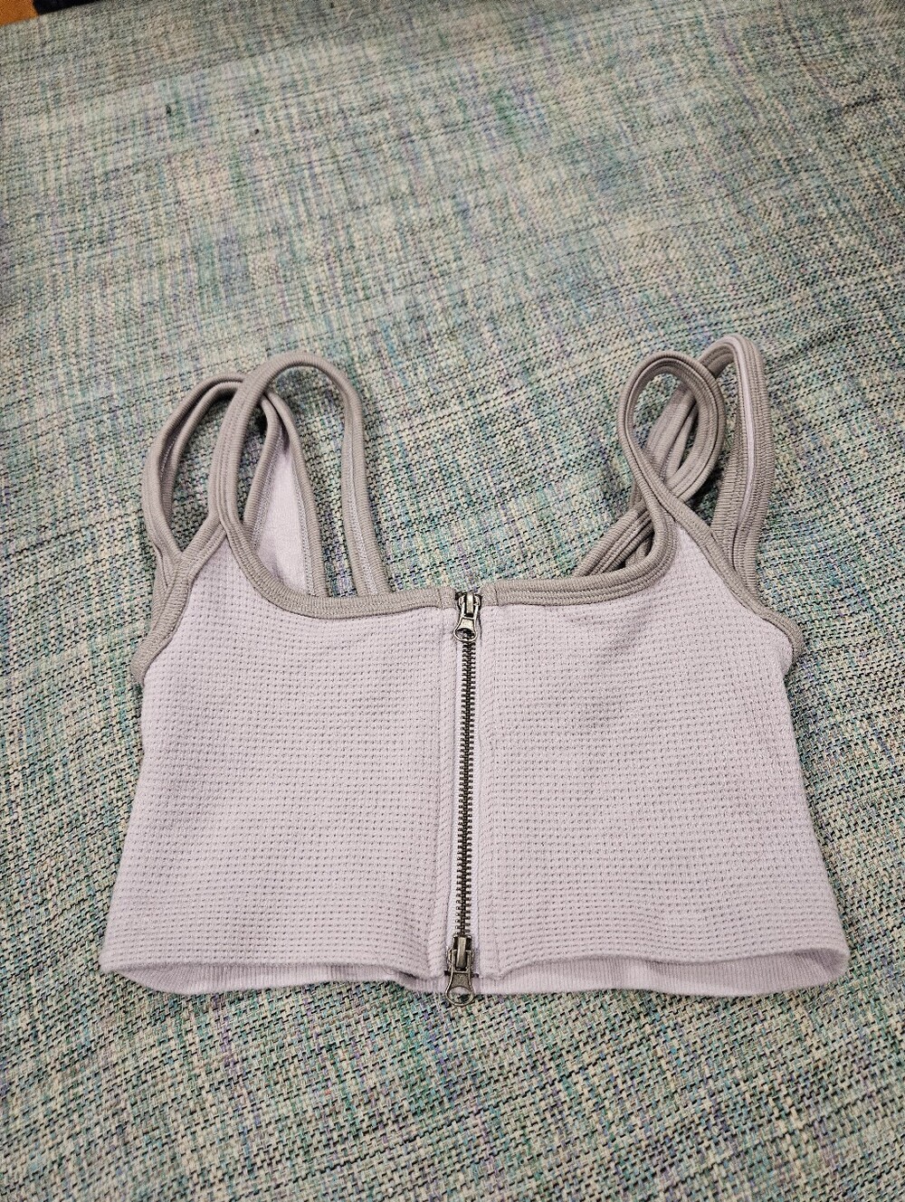 Urban Outfitters Out From Under Zip Front Textured Bralette/Crop Top Size M/L
